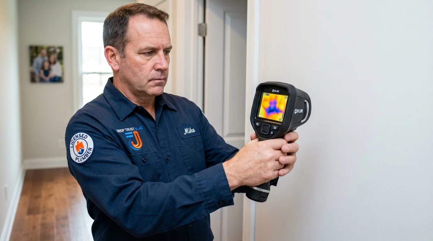 Thermal imaging leak detection by Johns Plumbing LLC in Hallowell
